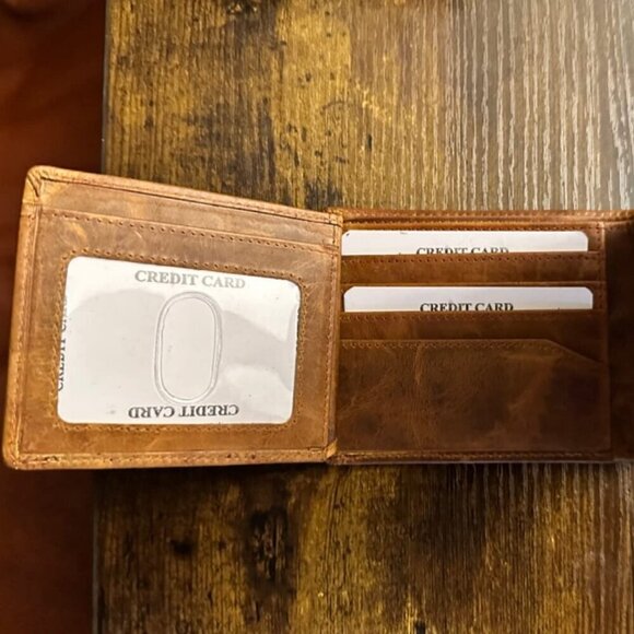 ‘IN GOD WE TRUST’ Blocking & 9 Card Slots Leather Patriotic American Flag Wallet - Picture 5 of 14